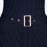 Rochie lungă tricotată mulată tubulară cu mâneci lungi  ORSAY bleumarin