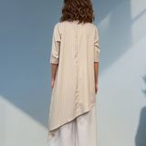 Bluza asimetrică crem