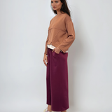 Bluză cu mânecă lungă cu insertie albă grej