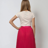 Tricou mulat din bumbac cu print tigru fashionable roz