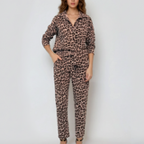 Compleu din raiat animal print beige