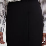 Fustă midi dreaptă cu aspect petrecut de birou neagră ORSAY negru