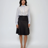 Cămașă din vascoză cu mânecă lungă bleu