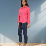 Cămașă lungă în spate ciclam