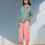 Cămașă lungă în spate aqua