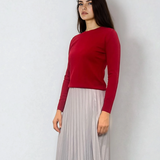 Pulover călduros cu guler rotund grena