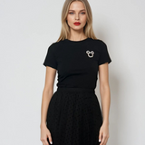 Tricou cu Mickey din strasuri negru