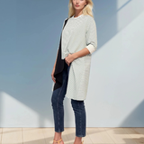 Bluză asimetrică cu dungi verzi și inserție din bumbac verde