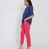 Cămașă din bumbac uni albastru