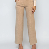 Pantaloni tricot office beige