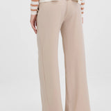 Pantaloni lungi largi fluizi cu buzunare ORSAY crem