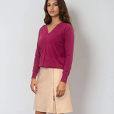 Jachetă cu buzunare si nasturi mov