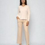 Pulover cu en-coeur alb