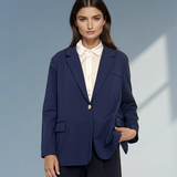 Sacou oversized damă bleumarin