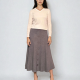 Pulover cu decolteu în V moale si confortabil alb