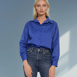 Cămașă lungă în spate albastru