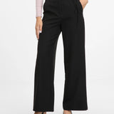 Pantaloni lungi largi fluizi cu buzunare ORSAY negru