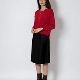 Pulover cu en-coeur rosu