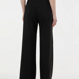 Pantaloni evazați cu clapetă buzunare ORSAY negru
