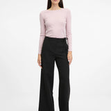 Pantaloni lungi largi fluizi cu buzunare ORSAY negru