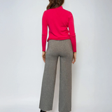 Pulover basic cu guler scurt ciclam