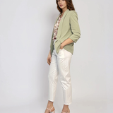 Sacou din crepe fără nasturi fistic