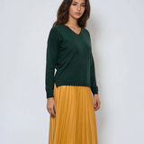 Pulover cu en-coeur verde-dark