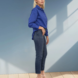 Cămașă lungă în spate albastru