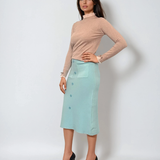 Pulover cu volan plisat beige