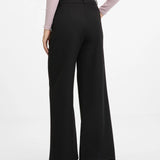 Pantaloni lungi largi fluizi cu buzunare ORSAY negru