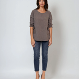 Bluză largă office din mix de vâscoză cu clapete decorative kaki