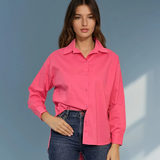 Cămașă lungă în spate ciclam