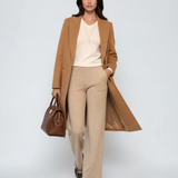 Pantaloni tricot office beige
