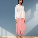 Cămașă lungă în spate alb