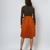 Pulover basic cu guler scurt kaki