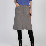 Fustă midi din tricot gri PN140