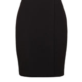 Fustă midi dreaptă cu aspect petrecut de birou neagră ORSAY negru ORS009