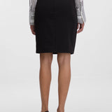 Fustă midi dreaptă cu aspect petrecut de birou neagră ORSAY negru ORS009