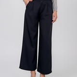 Pantaloni cu croi larg bleumarin