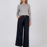 Pantaloni cu croi larg bleumarin