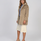 Jachetă din blană artificială beige PN152
