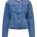 Jachetă din denim cu închidere asimetrică albastru ONLY ON001