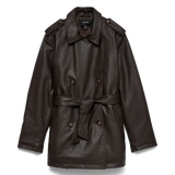Jachetă peliculizată cu cordon maro închis VERO MODA VM002