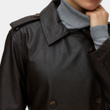 Jachetă peliculizată cu cordon maro închis VERO MODA VM002