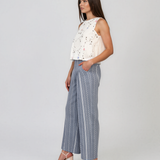 Maiou bufant cu broderie colorată alb-roz HL118