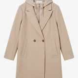 Palton la două rânduri cu glugă beige VERO MODA VM001