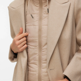 Palton la două rânduri cu glugă beige VERO MODA VM001
