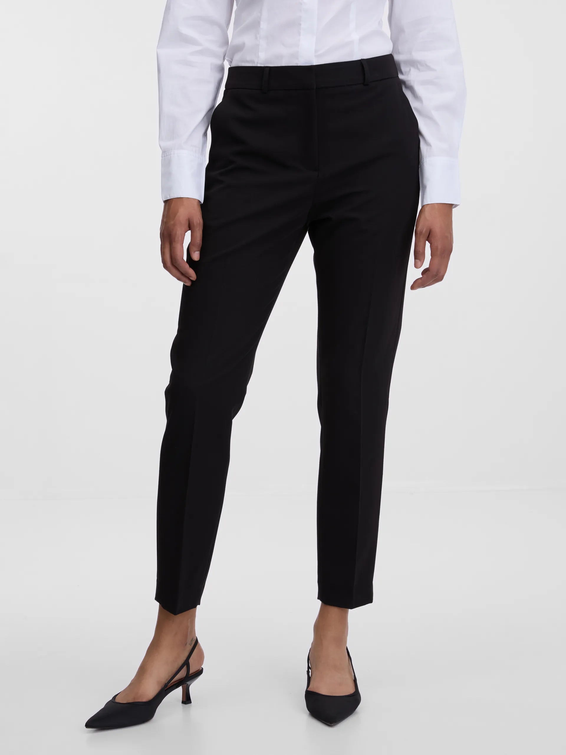 Pantaloni conici ORSAY negru ORS015