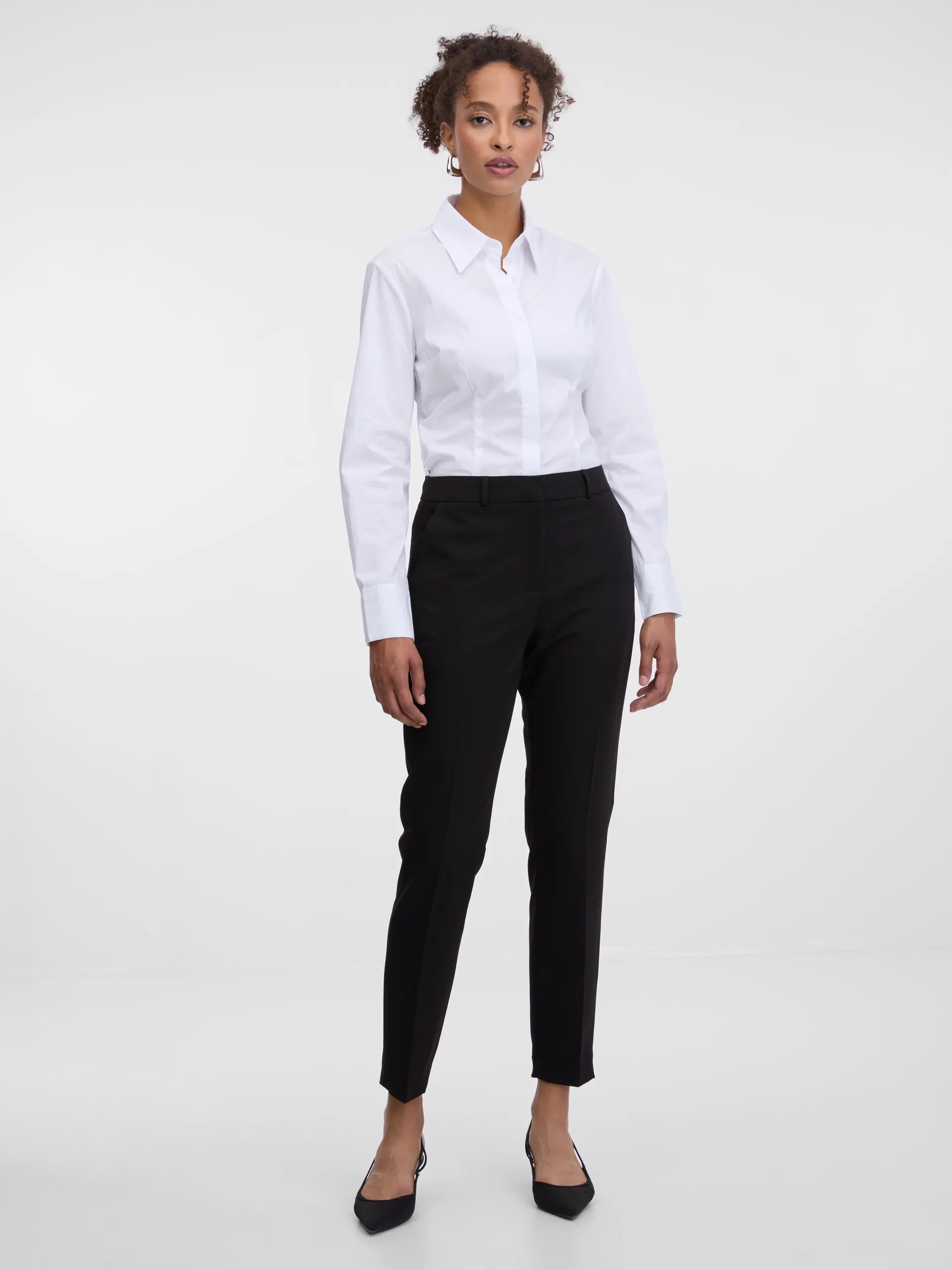 Pantaloni conici ORSAY negru ORS015