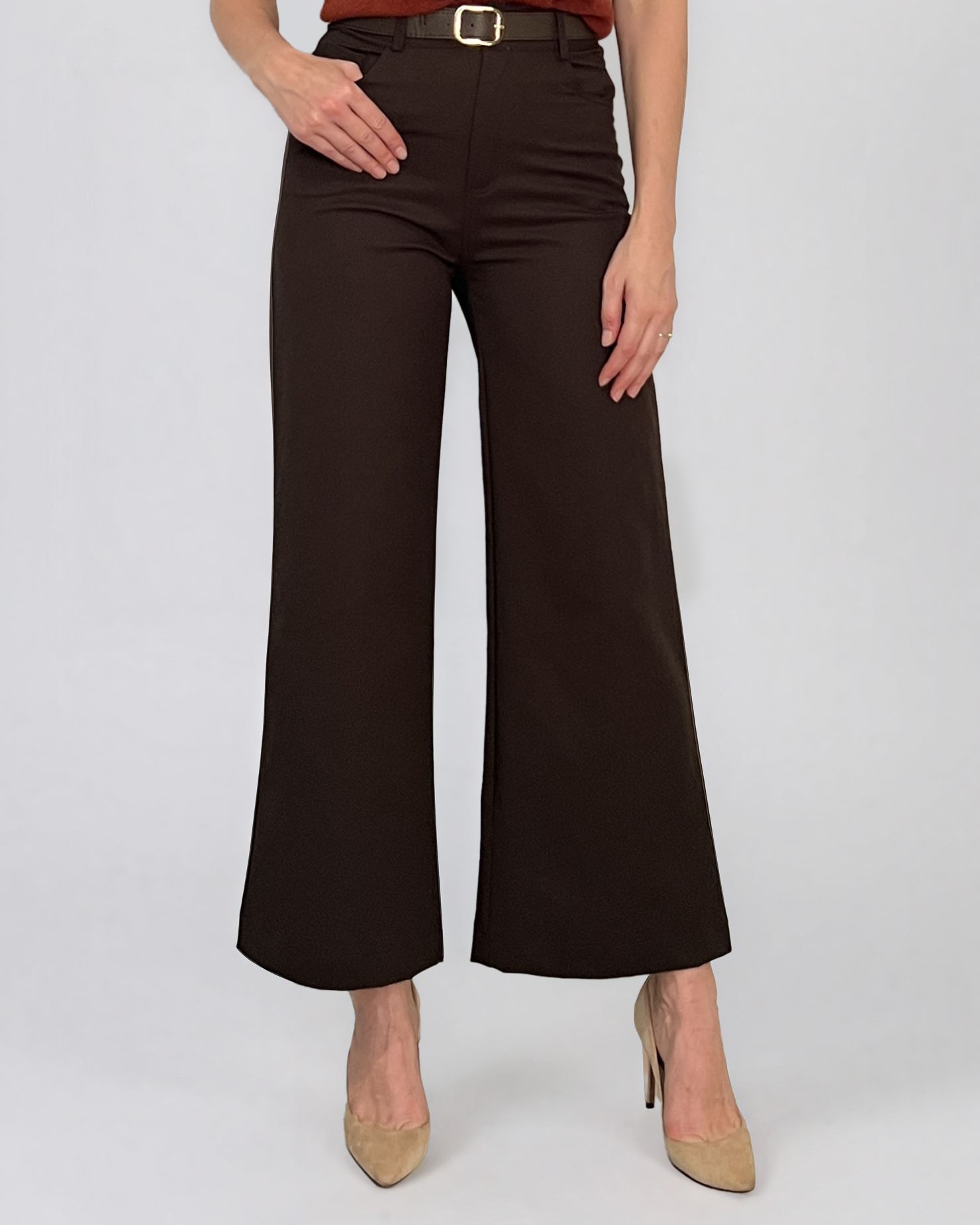 Pantaloni cu croi larg bleumarin PN150